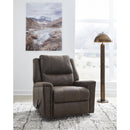  Manufacturer Color_Walnut  -- Signature Design by Ashley Lixtowel Rocker Leather Look Recliner IMAGE 7