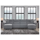  Manufacturer Color_Salt and Pepper  -- Signature Design by Ashley ModMax II Power Reclining Fabric 4 pc Sectional IMAGE 4