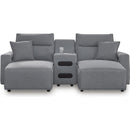  Manufacturer Color_Salt and Pepper  -- Signature Design by Ashley ModMax II Power Reclining Fabric 3 pc Sectional IMAGE 1