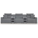  Manufacturer Color_Salt and Pepper  -- Signature Design by Ashley ModMax II Power Reclining Fabric 5 pc Sectional IMAGE 1