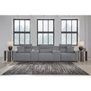  Manufacturer Color_Salt and Pepper  -- Signature Design by Ashley ModMax II Power Reclining Fabric 5 pc Sectional IMAGE 5