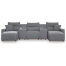  Manufacturer Color_Salt and Pepper  -- Signature Design by Ashley ModMax II Power Reclining Fabric 5 pc Sectional IMAGE 1
