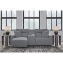  Manufacturer Color_Salt and Pepper  -- Signature Design by Ashley ModMax II Power Reclining Fabric 3 pc Sectional IMAGE 5