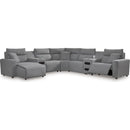  Manufacturer Color_Salt and Pepper  -- Signature Design by Ashley ModMax II Power Reclining Fabric 7 pc Sectional IMAGE 1