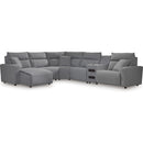  Manufacturer Color_Salt and Pepper  -- Signature Design by Ashley ModMax II Reclining Fabric 6 pc Sectional IMAGE 1