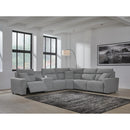  Manufacturer Color_Salt and Pepper  -- Signature Design by Ashley ModMax II Reclining Fabric 6 pc Sectional IMAGE 4