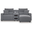  Manufacturer Color_Salt and Pepper  -- Signature Design by Ashley ModMax II Power Reclining Fabric 3 pc Sectional IMAGE 1
