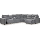  Manufacturer Color_Salt and Pepper  -- Signature Design by Ashley ModMax II Power Reclining Fabric 6 pc Sectional IMAGE 1