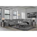  Manufacturer Color_Salt and Pepper  -- Signature Design by Ashley ModMax II Power Reclining Fabric 6 pc Sectional IMAGE 6
