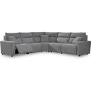  Manufacturer Color_Salt and Pepper  -- Signature Design by Ashley ModMax II Power Reclining Fabric 5 pc Sectional IMAGE 1
