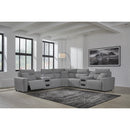  Manufacturer Color_Salt and Pepper  -- Signature Design by Ashley ModMax II Power Reclining Fabric 7 pc Sectional IMAGE 6