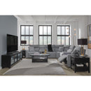  Manufacturer Color_Salt and Pepper  -- Signature Design by Ashley ModMax II Power Reclining Fabric 7 pc Sectional IMAGE 8