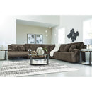 Manufacturer Color_Chocolate  -- Signature Design by Ashley Top Tier Reclining Fabric Loveseat IMAGE 4