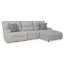  Manufacturer Color_Pewter -- Signature Design by Ashley Acklen Place Power Reclining Fabric 3 pc Sectional IMAGE 1