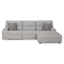  Manufacturer Color_Pewter -- Signature Design by Ashley Acklen Place Power Reclining Fabric 3 pc Sectional IMAGE 3