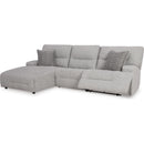  Manufacturer Color_Pewter -- Signature Design by Ashley Acklen Place Power Reclining Fabric 3 pc Sectional IMAGE 2