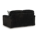  Manufacturer Color_Onyx  -- Signature Design by Ashley Midnight Madness Stationary Fabric Loveseat IMAGE 3