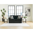  Manufacturer Color_Onyx  -- Signature Design by Ashley Midnight Madness Stationary Fabric Loveseat IMAGE 4