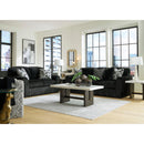  Manufacturer Color_Onyx  -- Signature Design by Ashley Midnight Madness Stationary Fabric Loveseat IMAGE 7