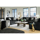  Manufacturer Color_Onyx  -- Signature Design by Ashley Midnight Madness Stationary Fabric Loveseat IMAGE 8