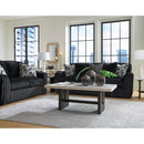  Manufacturer Color_Onyx  -- Signature Design by Ashley Midnight Madness Stationary Fabric Sofa IMAGE 10