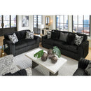  Manufacturer Color_Onyx  -- Signature Design by Ashley Midnight Madness Stationary Fabric Sofa IMAGE 12