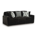  Manufacturer Color_Onyx  -- Signature Design by Ashley Midnight Madness Stationary Fabric Sofa IMAGE 1