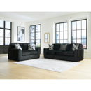  Manufacturer Color_Onyx  -- Signature Design by Ashley Midnight Madness Stationary Fabric Sofa IMAGE 5