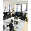  Manufacturer Color_Onyx  -- Signature Design by Ashley Midnight Madness Stationary Fabric Sofa IMAGE 7