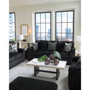  Manufacturer Color_Onyx  -- Signature Design by Ashley Midnight Madness Stationary Fabric Sofa IMAGE 8