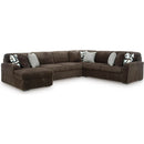  Manufacturer Color_Chocolate  -- Midnight-Madness 98104S4 4 pc Sectional with Chaise IMAGE 1