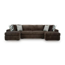  Manufacturer Color_Chocolate  -- Midnight-Madness 98104S5 3 pc Sectional with Chaise IMAGE 1