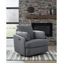  Manufacturer Color_Salt and Pepper --  Signature Design by Ashley Alainmont Next Gen Nuvella Power Swivel Fabric Recliner IMAGE 9