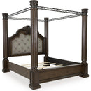  Size_King  -- Signature Design by Ashley Maylee Upholstered Canopy Bed IMAGE 1