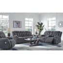  Manufacturer Color_Steel  -- Signature Design by Ashley Observation Power Reclining Fabric Loveseat with Console IMAGE 10