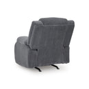  Manufacturer Color_Steel  -- Signature Design by Ashley Observation Power Rocker Fabric Recliner IMAGE 4