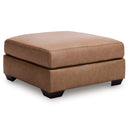  Manufacturer Color_Caramel  -- Signature Design by Ashley WillowBend Leather Look Ottoman IMAGE 1