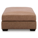  Manufacturer Color_Caramel  -- Signature Design by Ashley WillowBend Leather Look Ottoman IMAGE 2