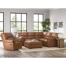  Manufacturer Color_Caramel  -- Signature Design by Ashley WillowBend Leather Look Ottoman IMAGE 9