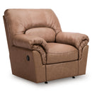 Manufacturer Color_Caramel  -- Signature Design by Ashley WillowBend Rocker Leather Look Recliner IMAGE 1