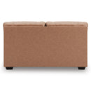  Manufacturer Color_Caramel  -- Signature Design by Ashley WillowBend Stationary Leather Look Loveseat IMAGE 4