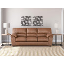  Manufacturer Color_Caramel  -- Signature Design by Ashley WillowBend Stationary Leather Look Sofa IMAGE 5