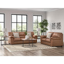  Manufacturer Color_Caramel  -- Signature Design by Ashley WillowBend Stationary Leather Look Sofa IMAGE 8