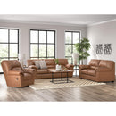  Manufacturer Color_Caramel  -- Signature Design by Ashley WillowBend Stationary Leather Look Sofa IMAGE 9