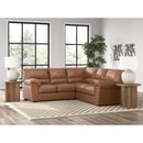  Manufacturer Color_Caramel  -- Signature Design by Ashley WillowBend Leather Look 2 pc Sectional IMAGE 3