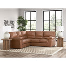  Manufacturer Color_Caramel  -- Signature Design by Ashley WillowBend Leather Look 2 pc Sectional IMAGE 3