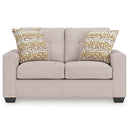  Manufacturer Color_Stone  -- Signature Design by Ashley Larimer Stationary Fabric Loveseat IMAGE 2