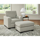  Manufacturer Color_Smoke  -- Signature Design by Ashley Greenbriar Fabric Ottoman IMAGE 5