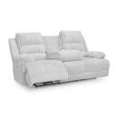  Manufacturer Color_Alloy  -- Signature Design by Ashley Falls Power Reclining Fabric Sofa IMAGE 1