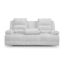  Manufacturer Color_Alloy  -- Signature Design by Ashley Falls Power Reclining Fabric Sofa IMAGE 3